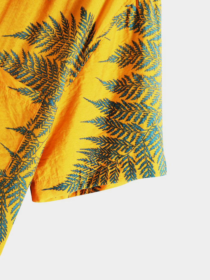 Hemden & Shorts zum Schwimmen mit tropischem Pflanzenmuster