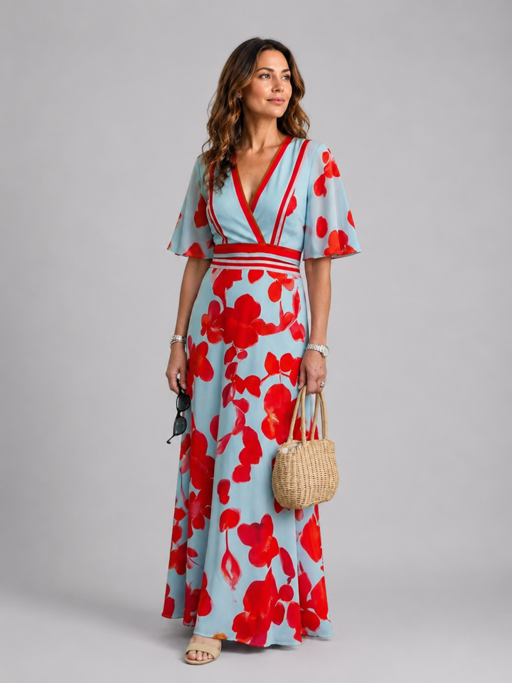 Isabell | Maxikleid mit V-Ausschnitt