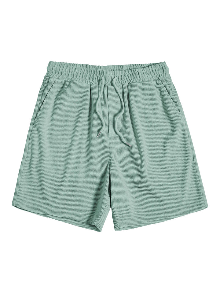 Kurzärmeliges Corduroy Hemd mit Knöpfen & Shorts