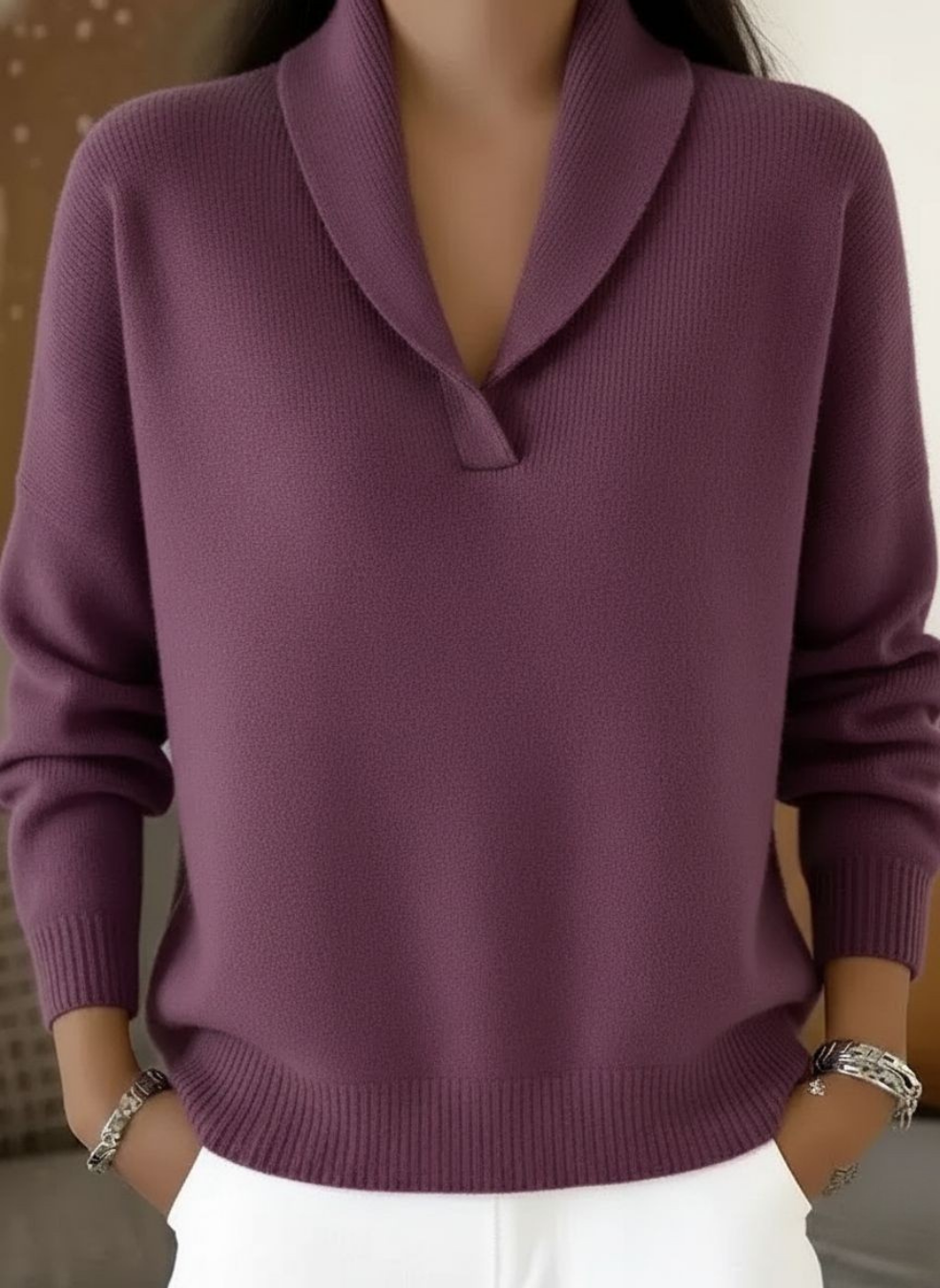 Sommerfeld | Eleganter Damenpullover mit V-Ausschnitt (1 kaufen, 1 GRATIS dazu)