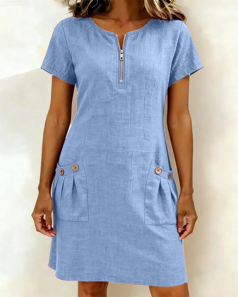 Sommerfeld | Leinenkleid in A-Linie