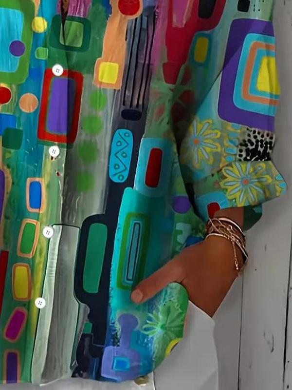 Elin | Lebhaftes geometrisches Hemd