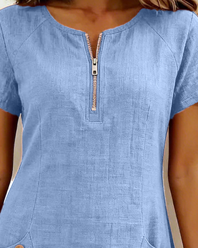 Sommerfeld | Baumwoll-Leinenkleid (1 kaufen, 1 GRATIS dazu)