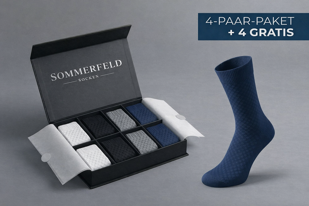 Sommerfeld | Premium Socken aus Bambusfaser (4 KAUFEN, 4 GRATIS ERHALTEN)