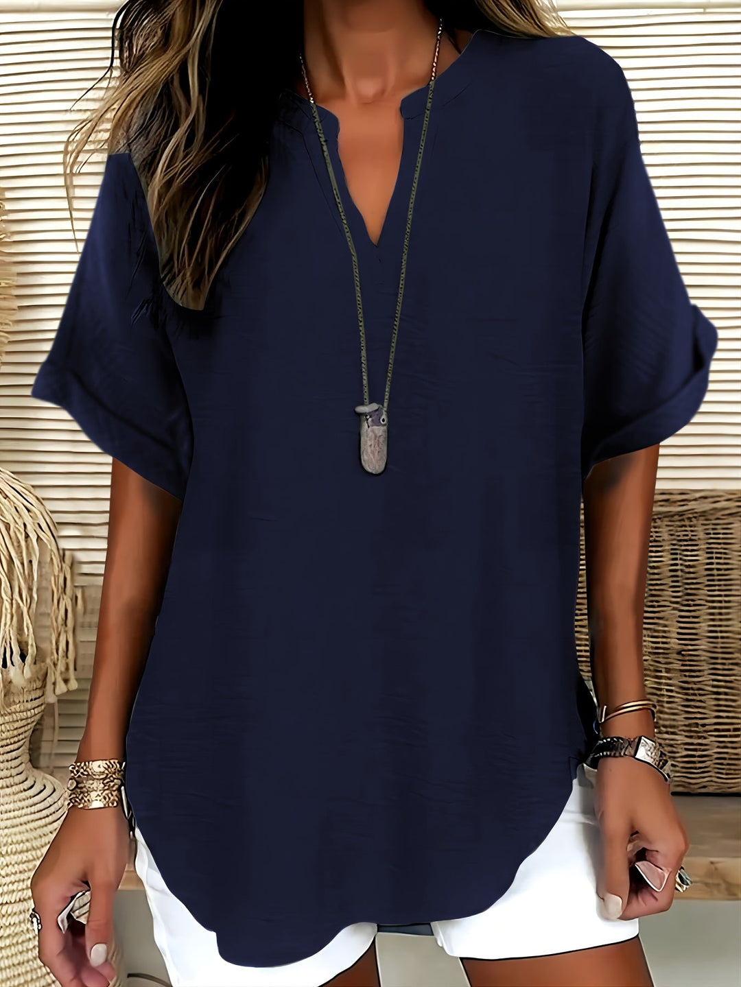 Sommerfeld | Locker sitzende Bluse mit V-Ausschnitt (2 Kaufen, 1 GRATIS dazu)