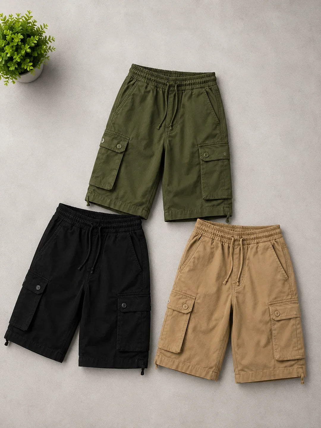 Sommerfeld | 3er-Pack Cargo-Shorts mit 6 Taschen