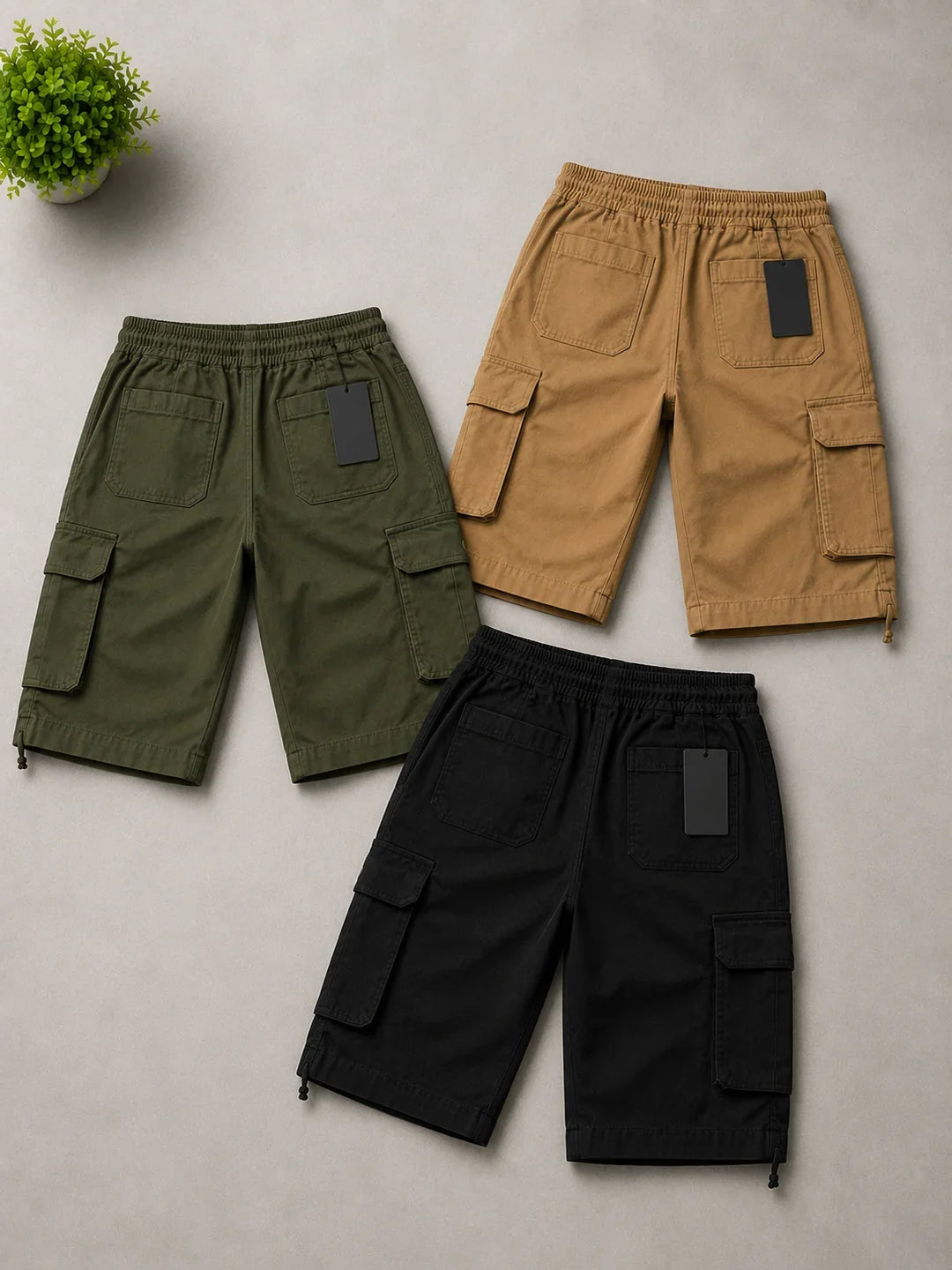 Sommerfeld | 3er-Pack Cargo-Shorts mit 6 Taschen
