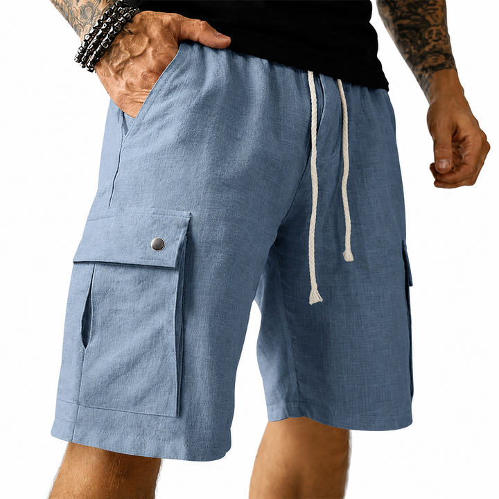 Sommerfeld | Cargo-Shorts aus Bambus-Leinen (1 kaufen, 1 GRATIS dazu)