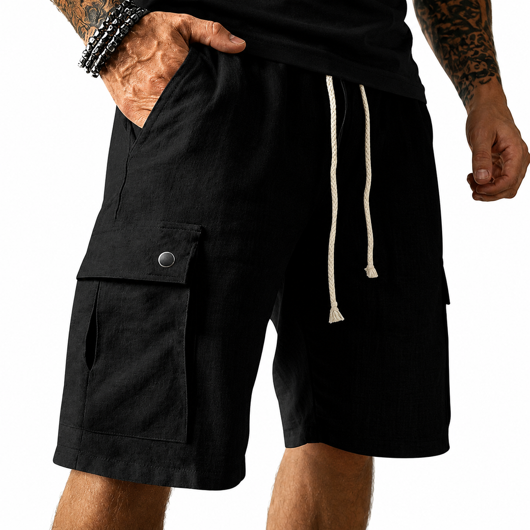 Sommerfeld | Cargo-Shorts aus Bambus-Leinen (1 kaufen, 1 GRATIS dazu)