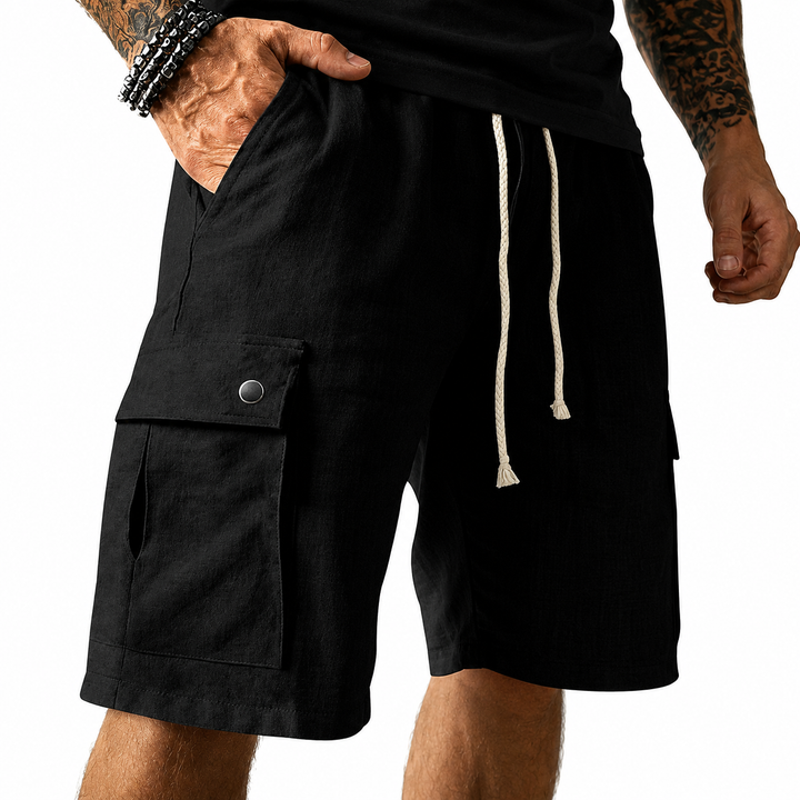 Sommerfeld | Cargo-Shorts aus Bambus-Leinen (1 kaufen, 1 GRATIS dazu)