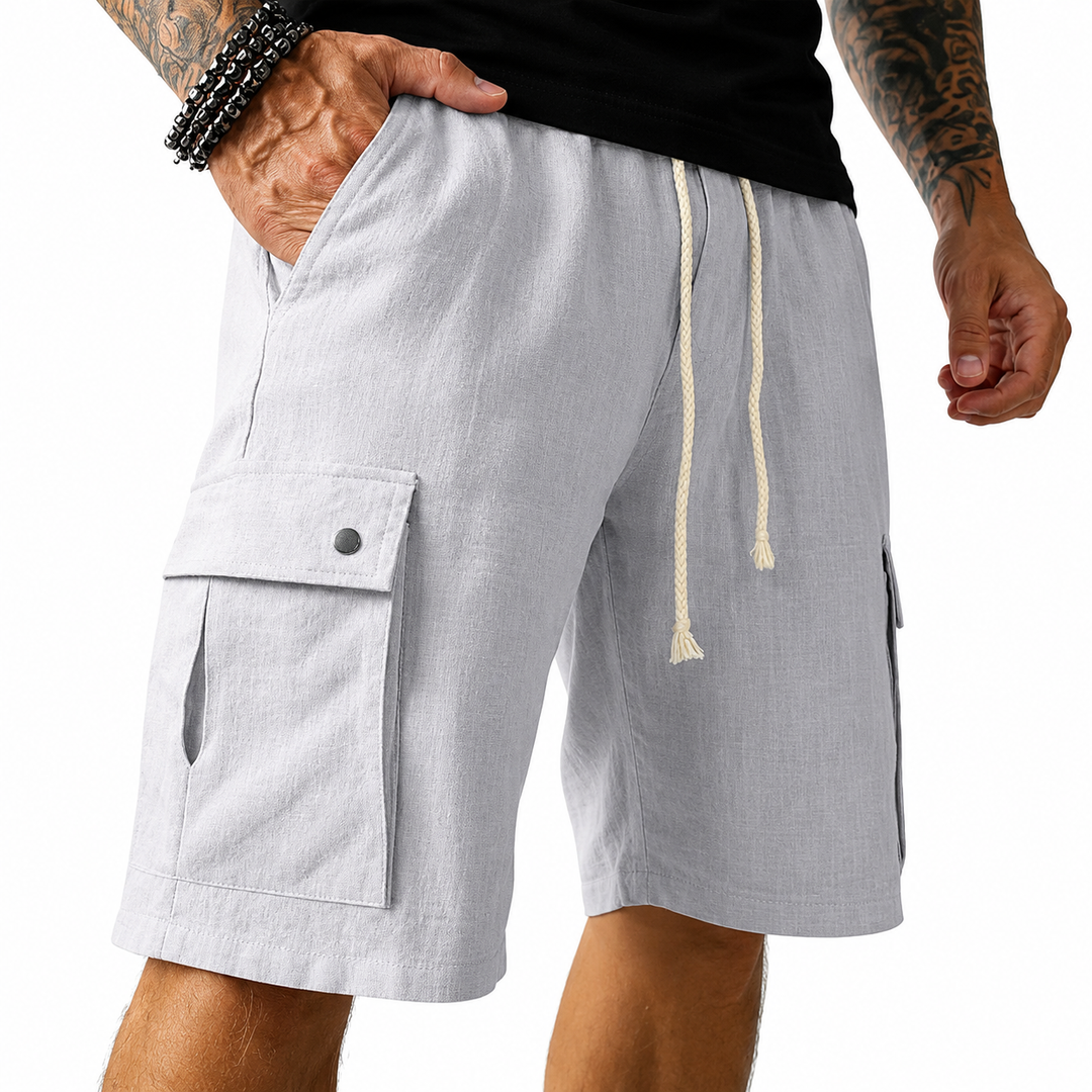Sommerfeld | Cargo-Shorts aus Bambus-Leinen (1 kaufen, 1 GRATIS dazu)