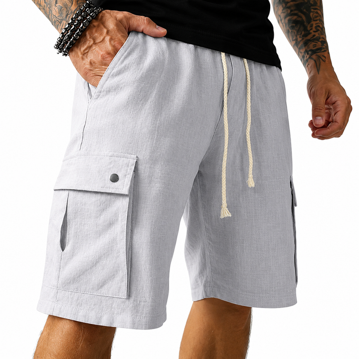 Sommerfeld | Cargo-Shorts aus Bambus-Leinen (1 kaufen, 1 GRATIS dazu)