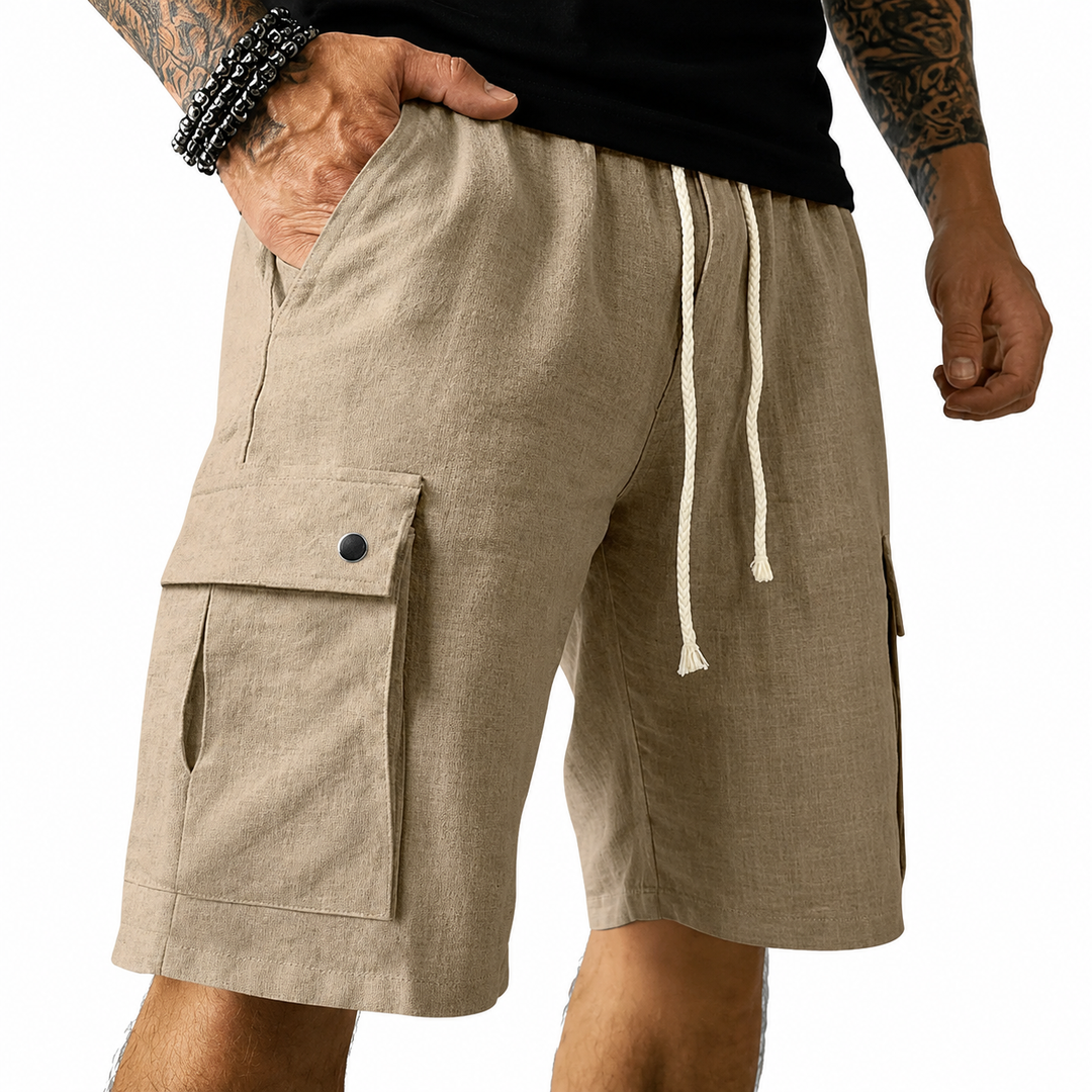 Sommerfeld | Cargo-Shorts aus Bambus-Leinen (1 kaufen, 1 GRATIS dazu)