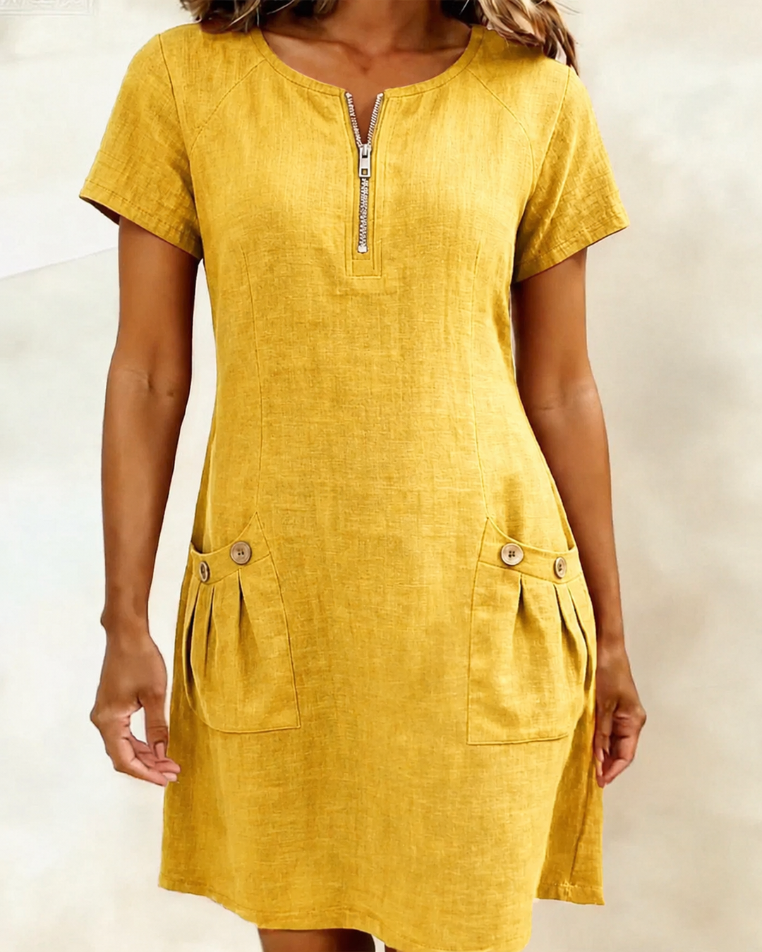 Sommerfeld | Baumwoll-Leinenkleid (1 kaufen, 1 GRATIS dazu)