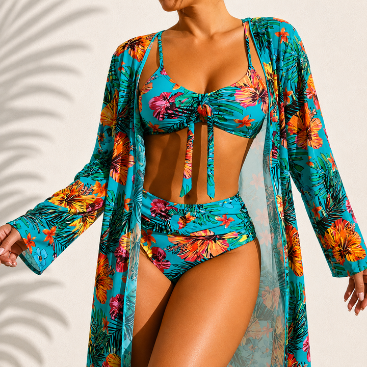 Sommerfeld | 3-teiliges Bikini-Set mit Kimono