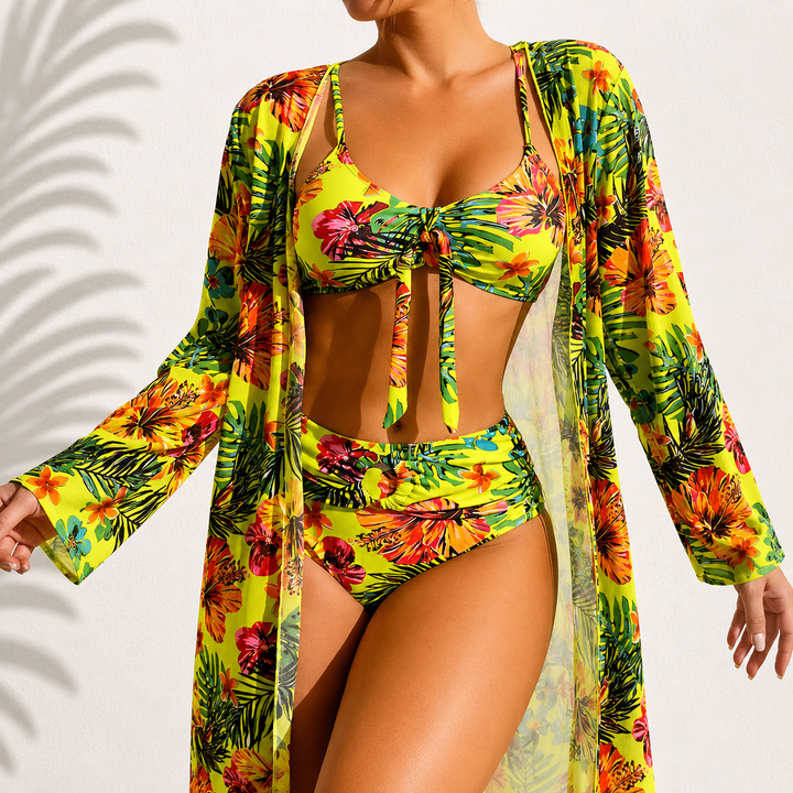 Sommerfeld | 3-teiliges Bikini-Set mit Kimono