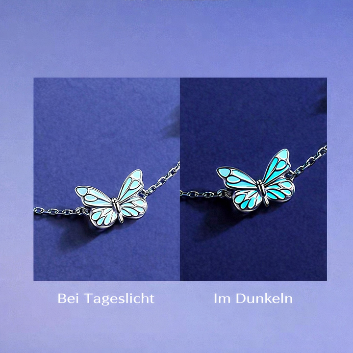 Sommerfeld | Leuchtendes Schmetterlingsarmband in Blau