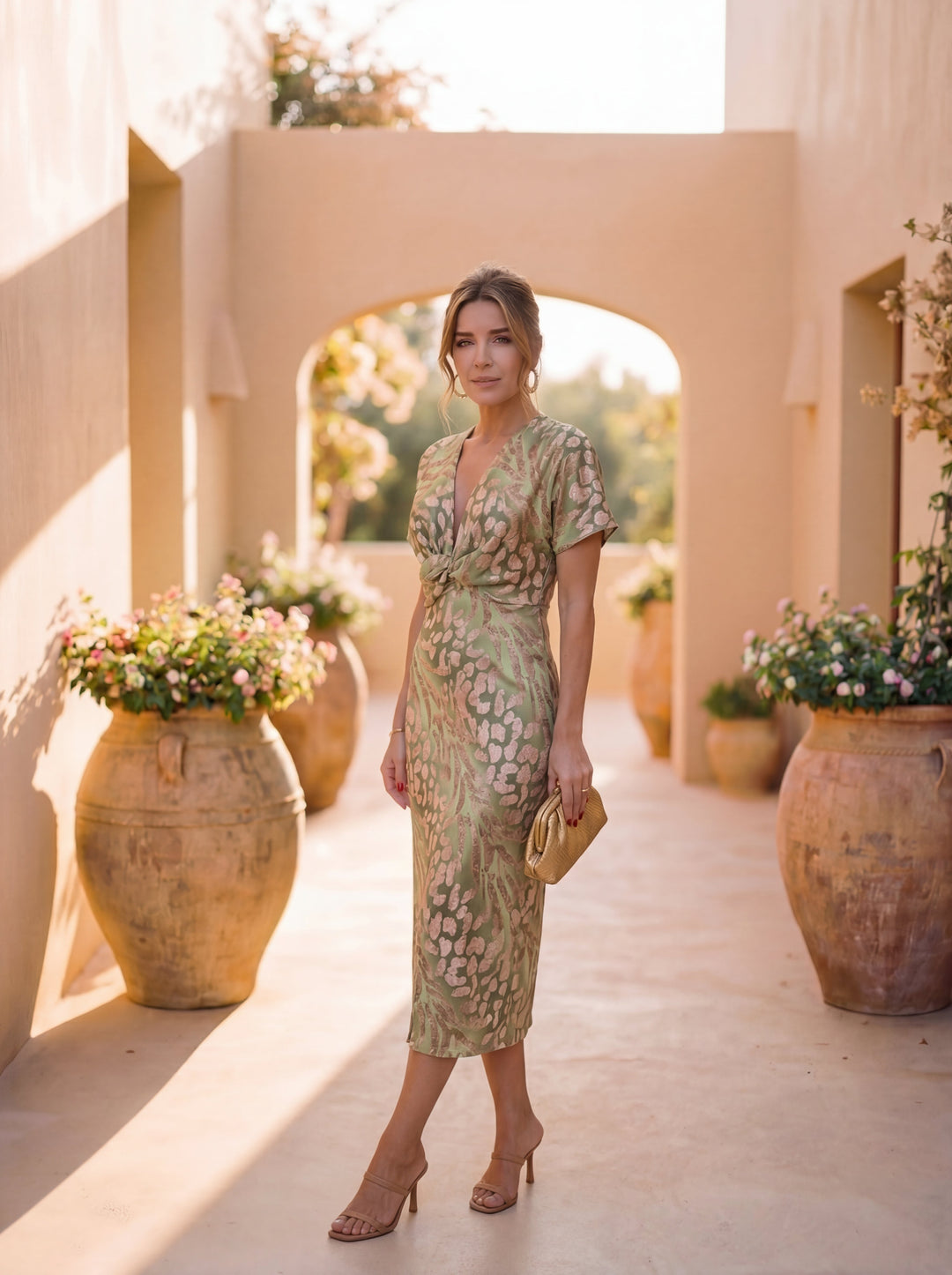 Sommerfeld | Elegantes Midikleid mit Wickeloptik