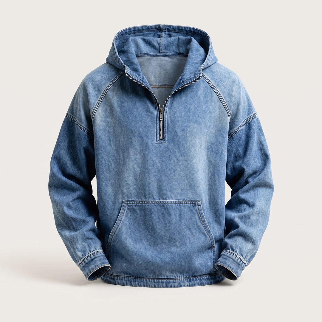 Sommerfeld | Denim-Hoodie für Herren (1 kaufen, 1 GRATIS dazu)