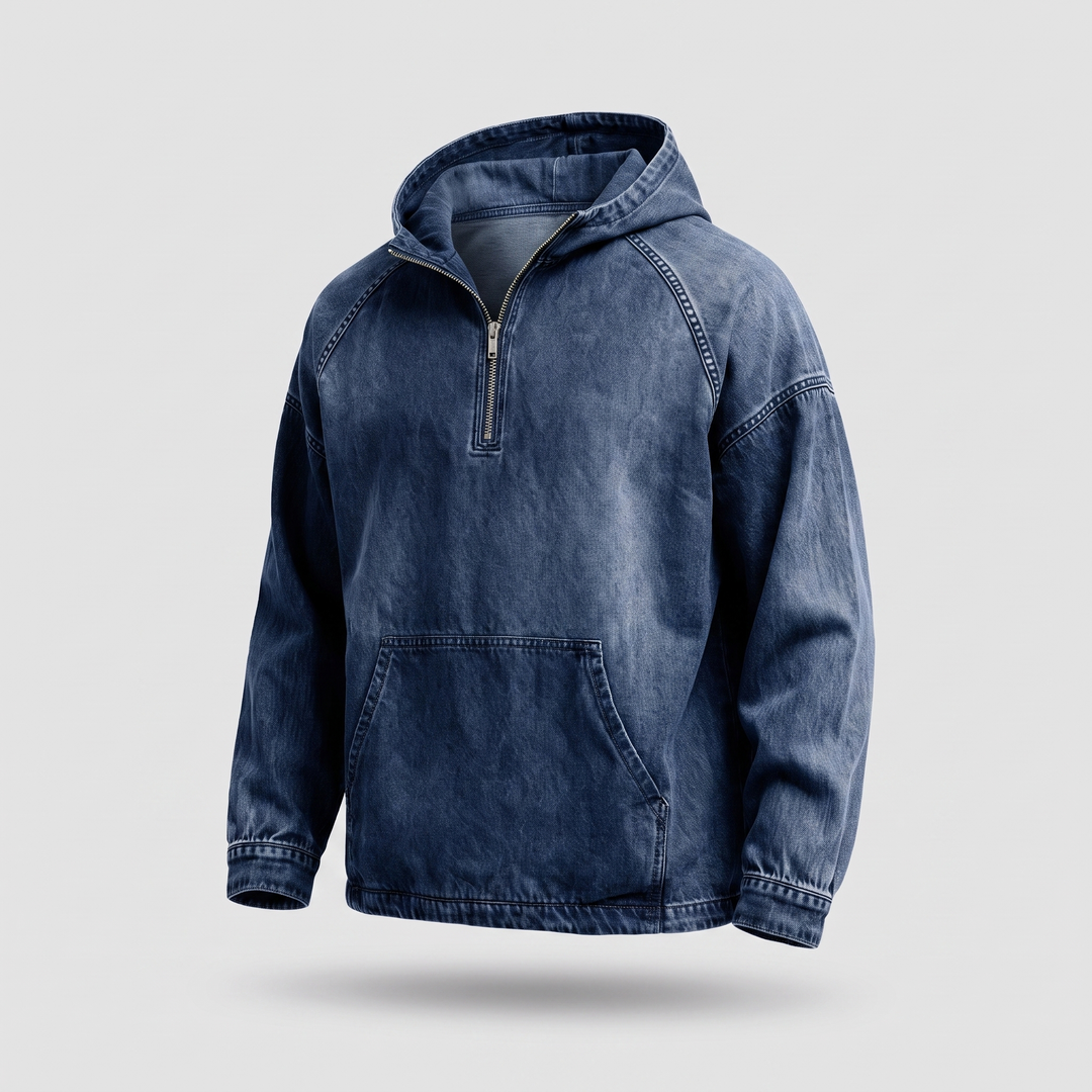 Sommerfeld | Denim-Hoodie für Herren (1 kaufen, 1 GRATIS dazu)