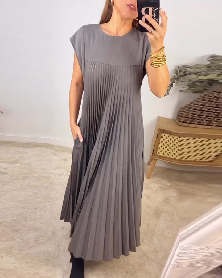 Petra™ – Zeitloses & Bequemes Plissiertes Kleid