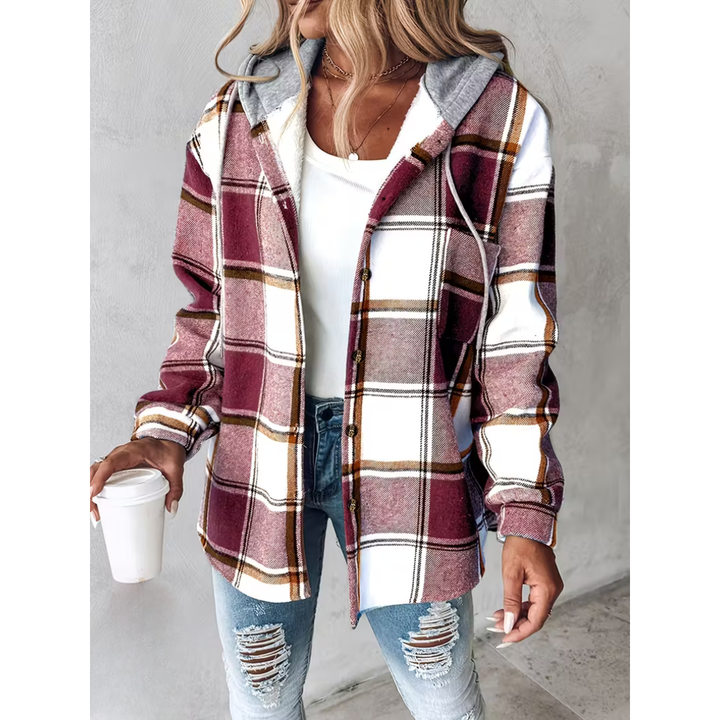 Sommerfeld | Karierte Hemdjacke mit Kapuze für Damen (1 kaufen, 1 GRATIS dazu)