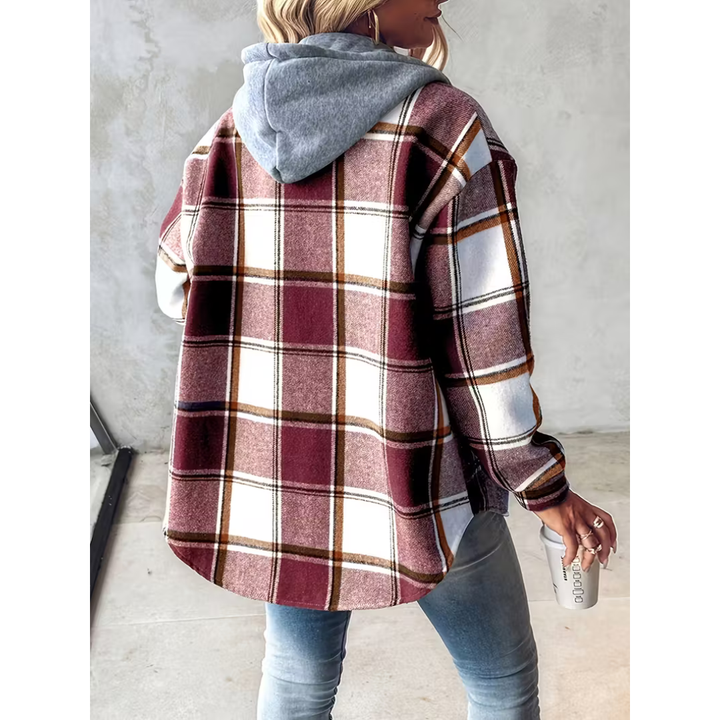 Sommerfeld | Karierte Hemdjacke mit Kapuze für Damen (1 kaufen, 1 GRATIS dazu)