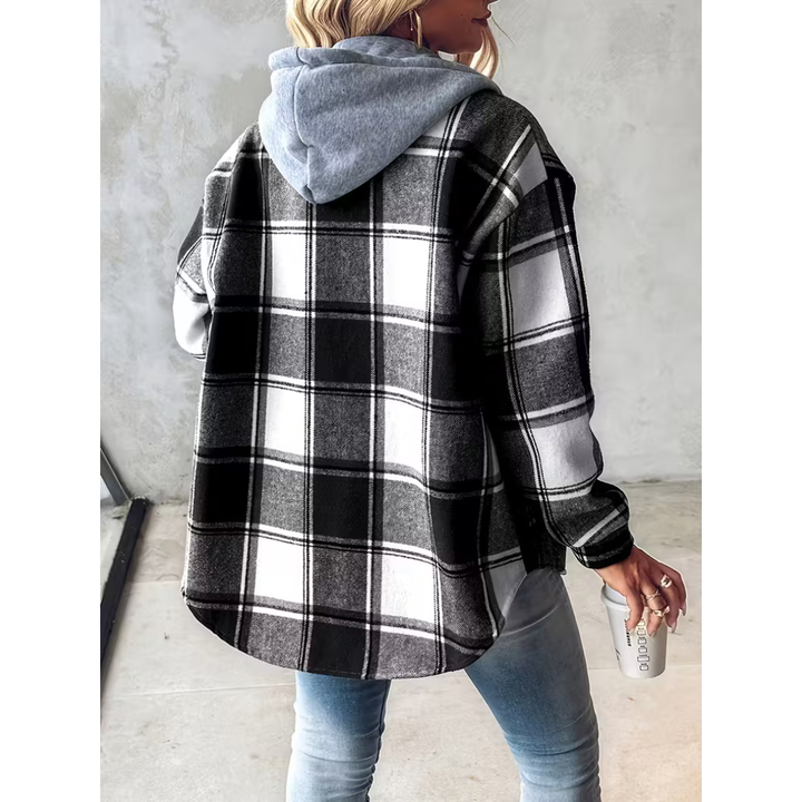 Sommerfeld | Karierte Hemdjacke mit Kapuze für Damen (1 kaufen, 1 GRATIS dazu)