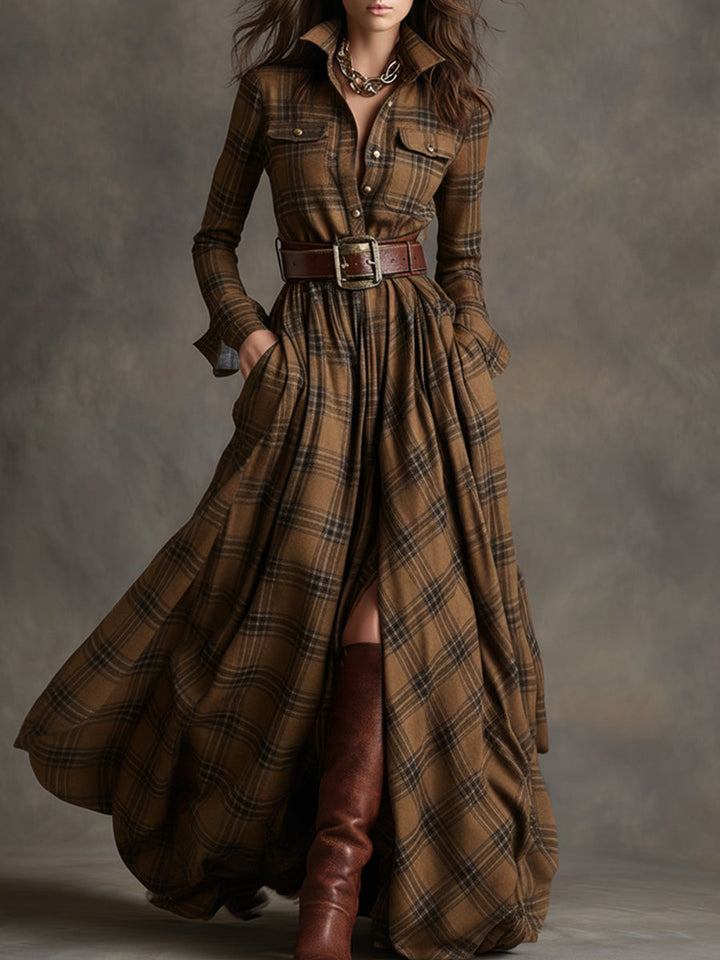Bodil™ -  Maxi-Hemdkleid mit Karomuster
