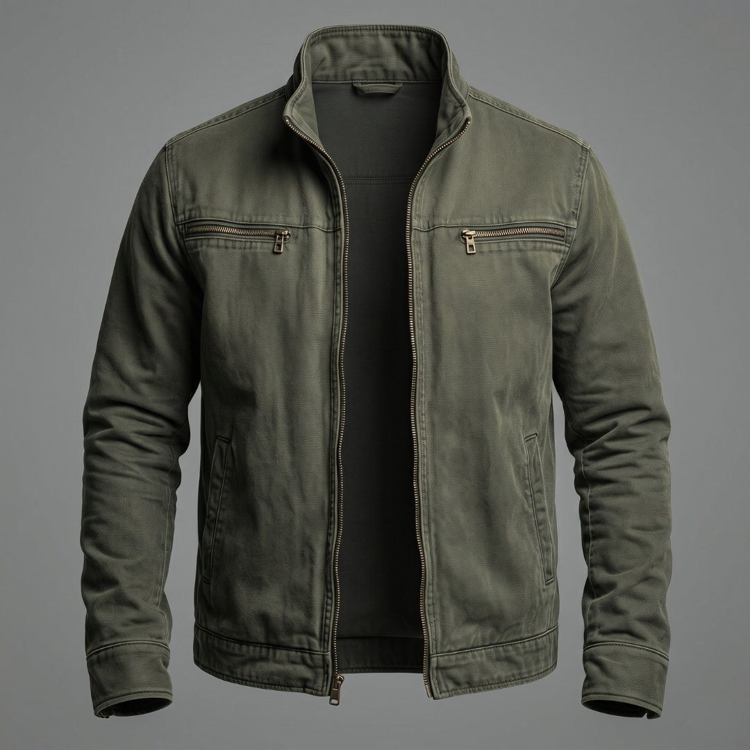 Sommerfeld | Vintage Baumwolljacke mit Reißverschluss