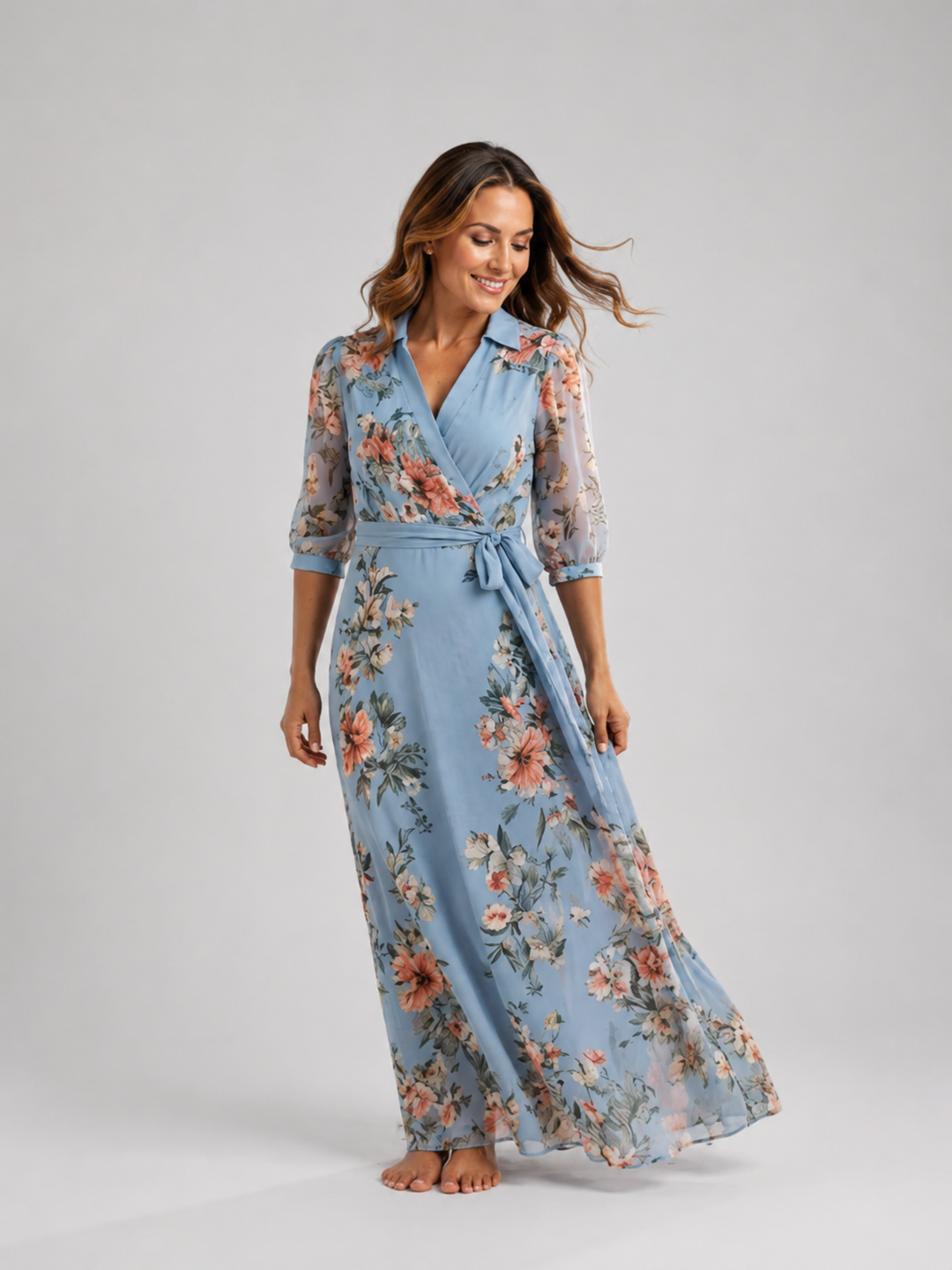 Lena | Maxikleid mit Blumenmuster
