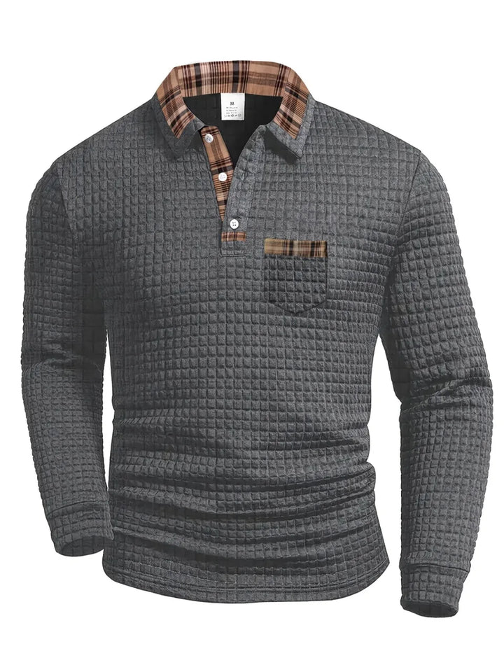 Sommerfeld | Kariertes Langarm-Poloshirt (1 Kaufen, 1 GRATIS dazu)