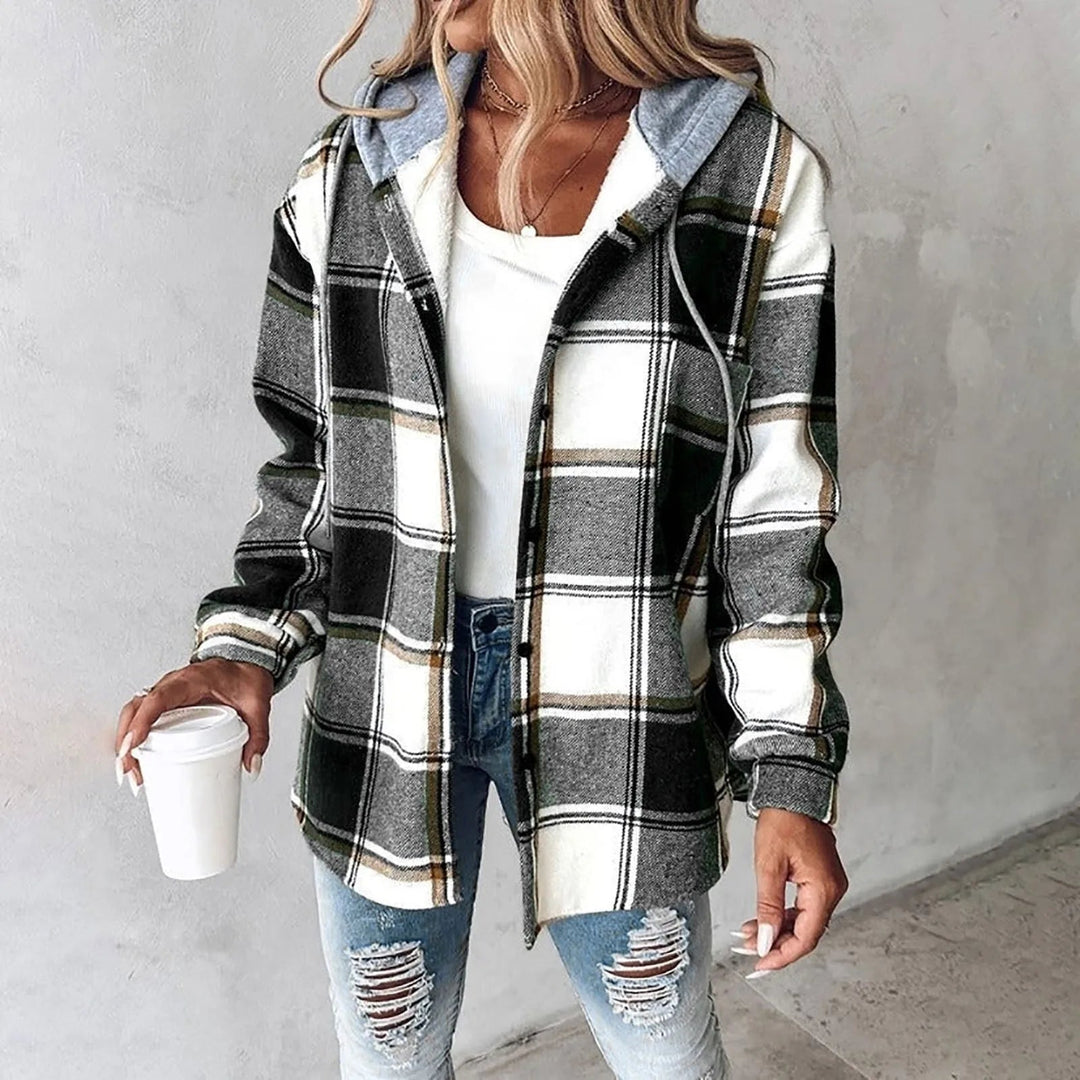 Sommerfeld | Karierte Hemdjacke mit Kapuze für Damen (1 kaufen, 1 GRATIS dazu)