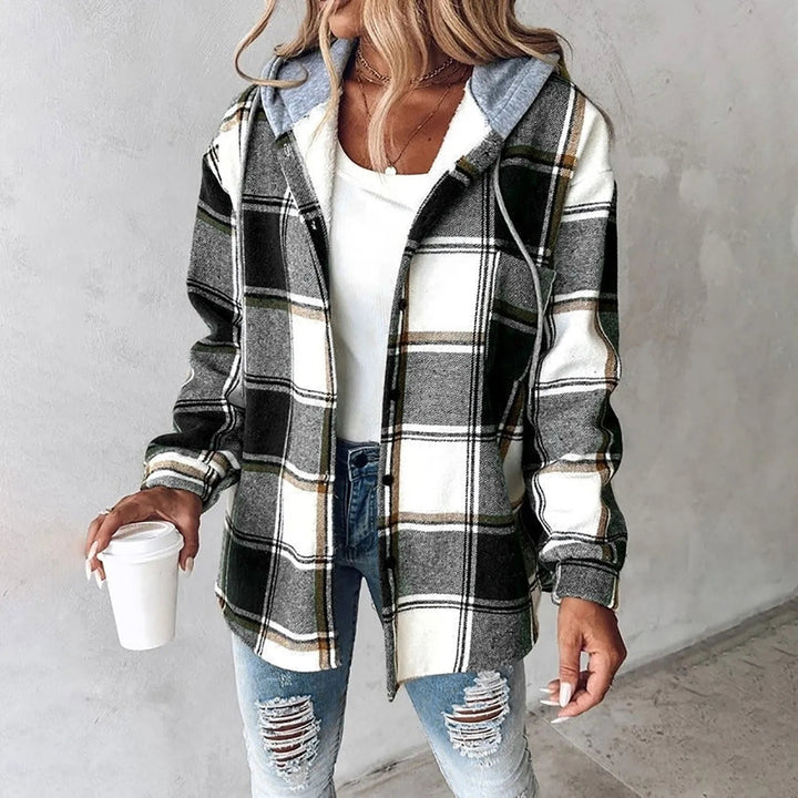 Sommerfeld | Karierte Hemdjacke mit Kapuze für Damen (1 kaufen, 1 GRATIS dazu)