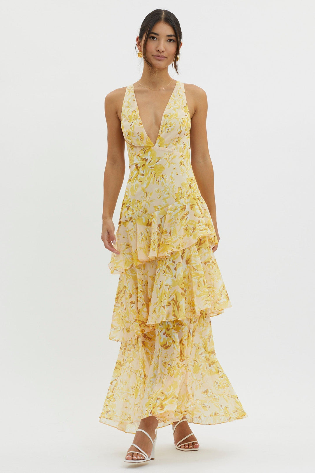 Sommerfeld | Florales Volant Maxi Kleid