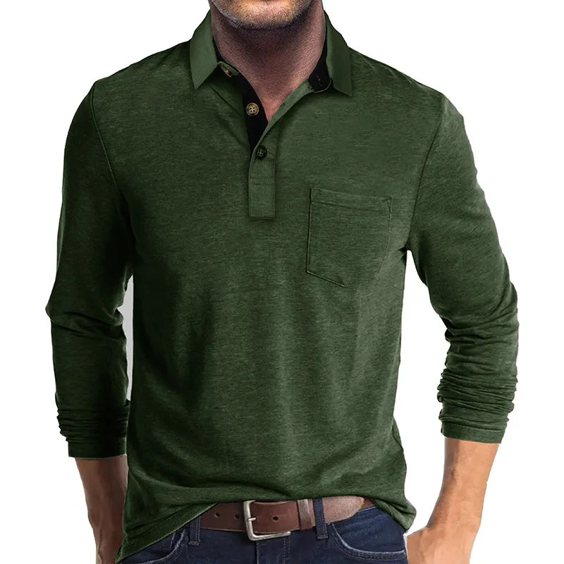 Jörg™ | Herren Langarmshirt in Unifarbe