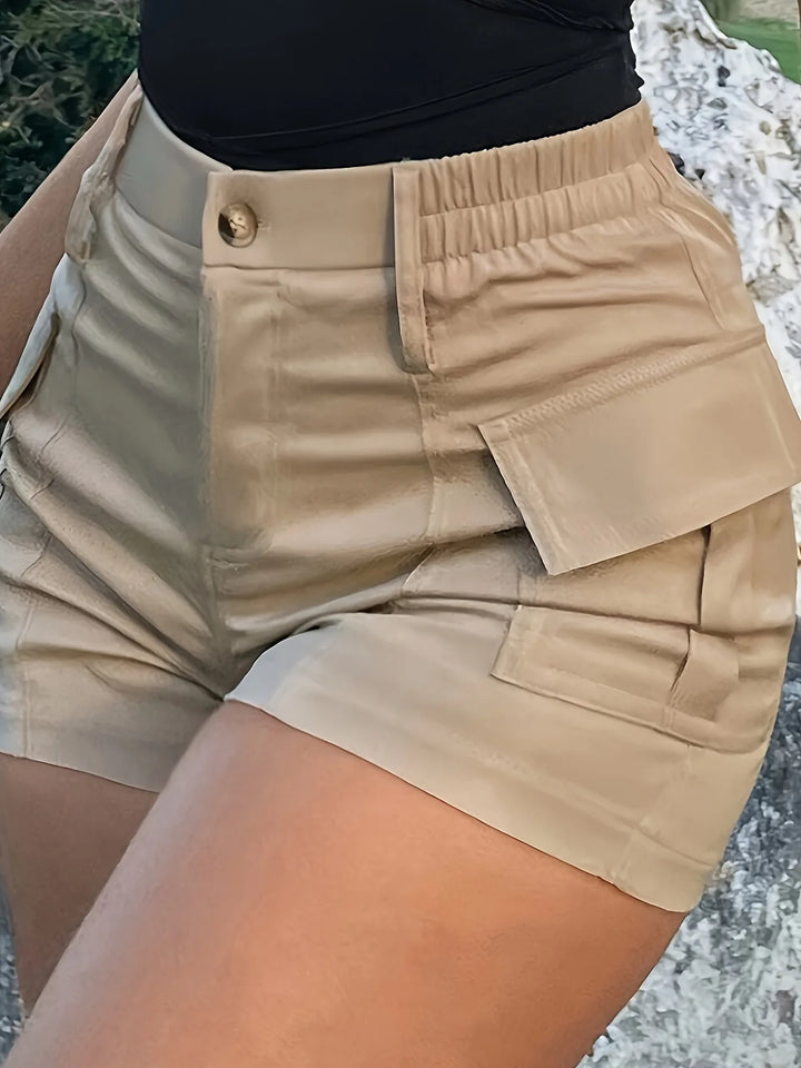 Sommerfeld | Damen-Shorts, hochgeschnittene Latzhose mit Knopftasche (1 Kaufen, 1 GRATIS dazu)