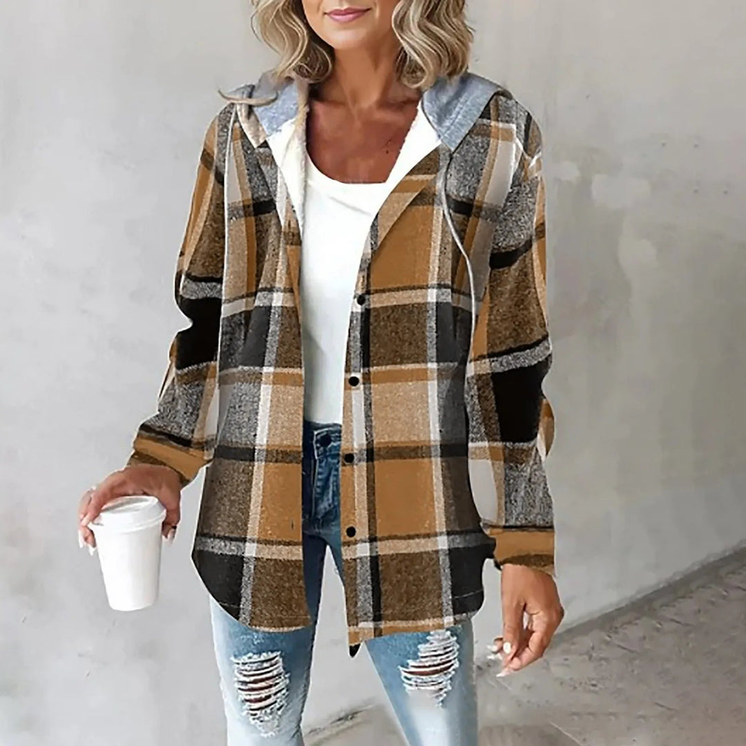 Sommerfeld | Karierte Hemdjacke mit Kapuze für Damen (1 kaufen, 1 GRATIS dazu)