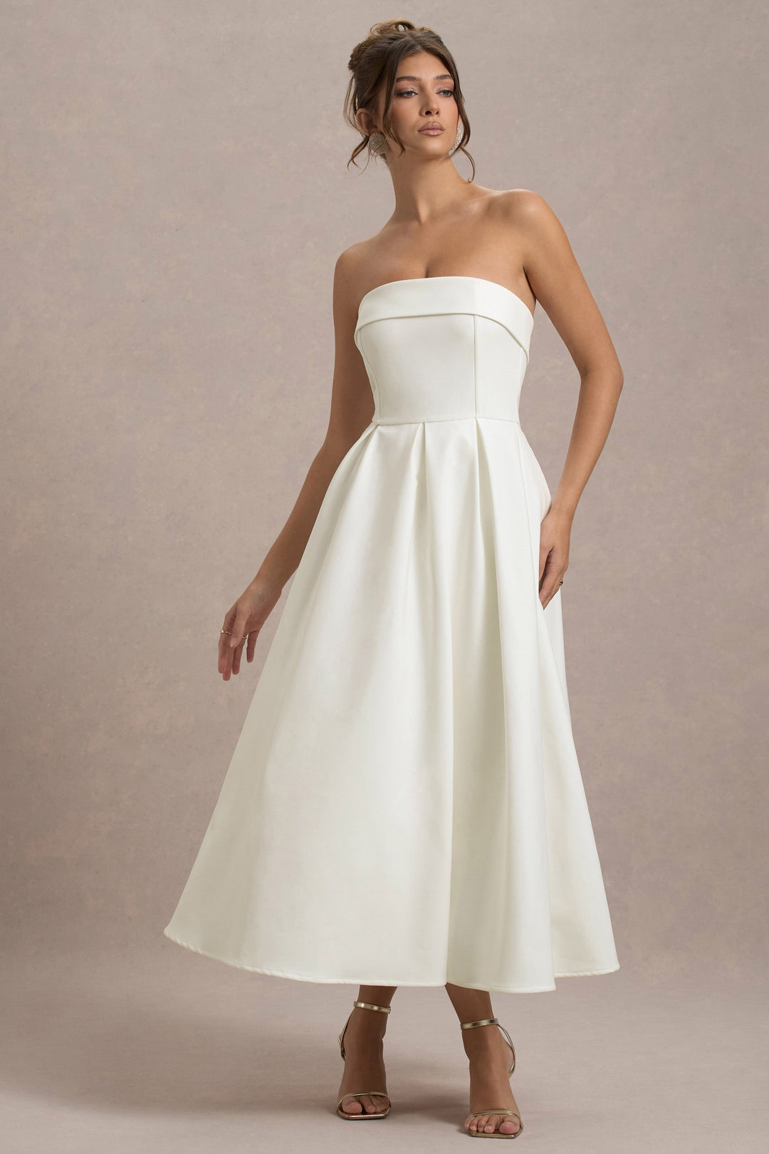 Sommerfeld | Stilvolles Midi-Kleid mit Schulterfreiem Ausschnitt