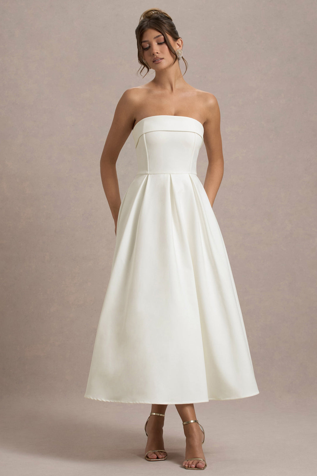 Sommerfeld | Stilvolles Midi-Kleid mit Schulterfreiem Ausschnitt