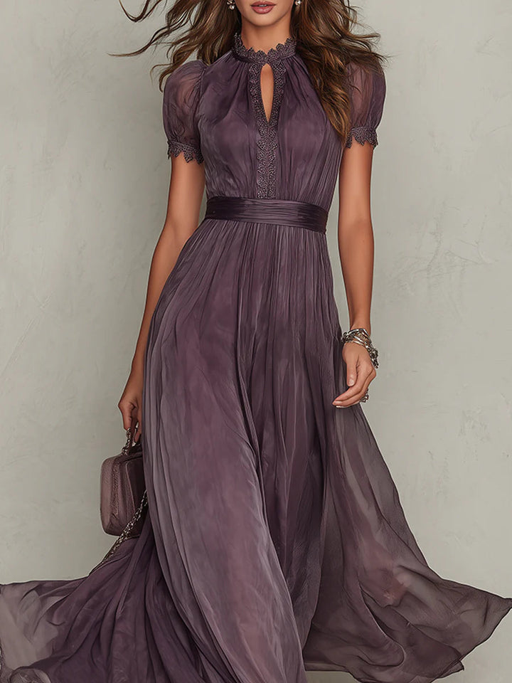 Ashley | Vintage elegantes Chiffon-Maxikleid