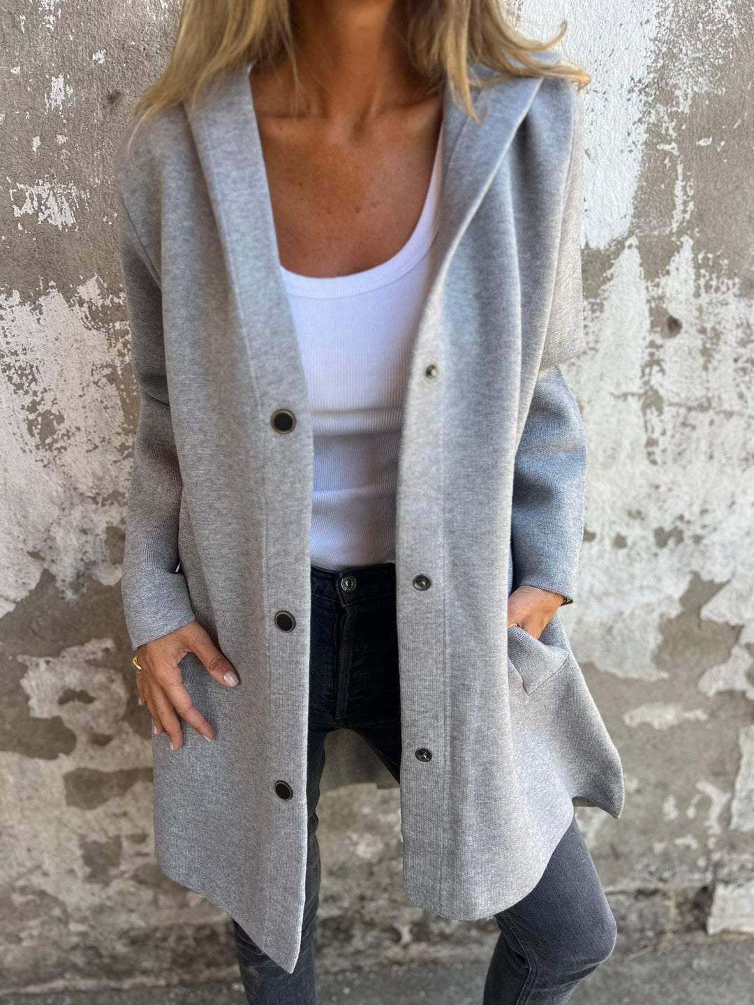 Sommerfeld | Langer Cardigan mit Kapuze für Damen (1 kaufen, 1 GRATIS dazu)