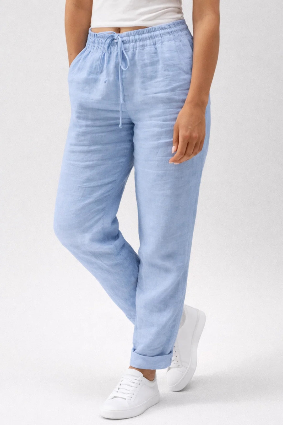 Sommerfeld | Luftige Leinenhose mit geradem Schnitt und Kordelzug (1 Kaufen, 1 GRATIS dazu)