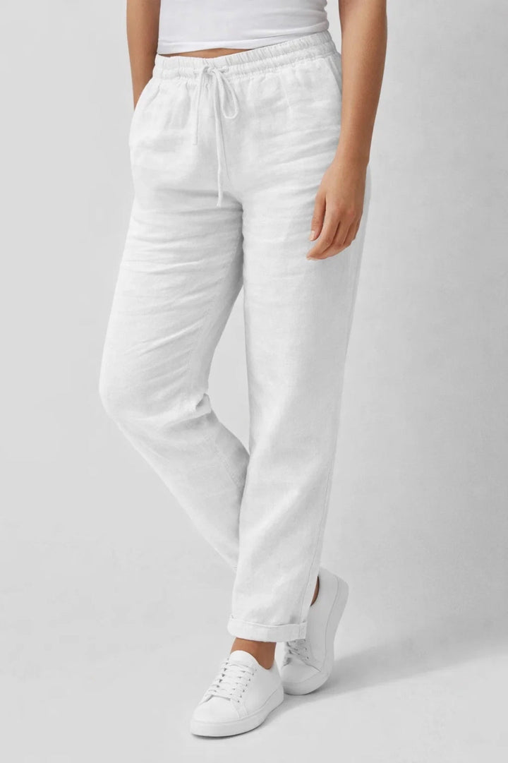 Sommerfeld | Luftige Leinenhose mit geradem Schnitt und Kordelzug (1 Kaufen, 1 GRATIS dazu)