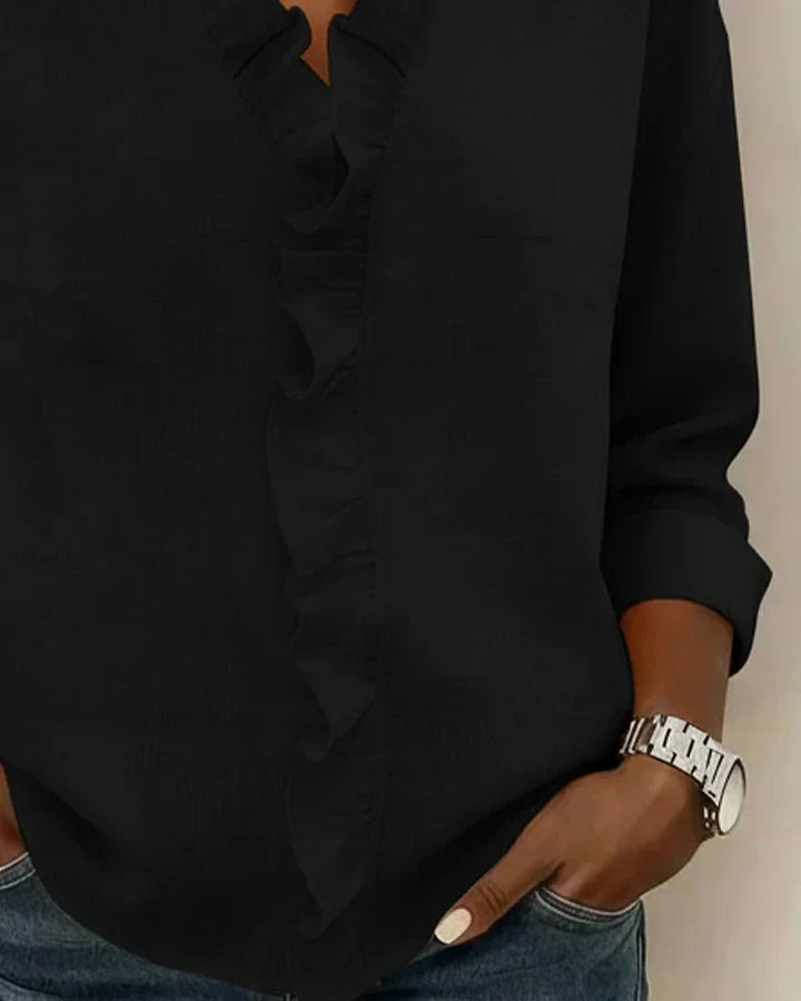 Beatrice | Edle V-Ausschnitt Bluse