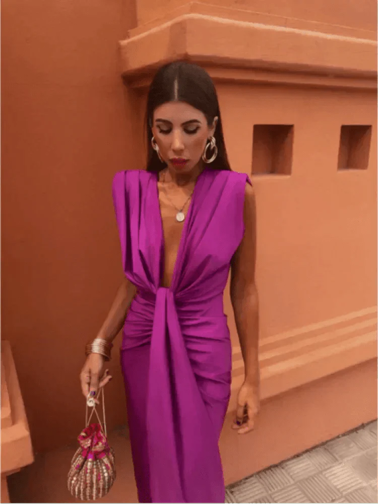 Sommerfeld | Elegantes Drapé-Kleid mit Taillenband