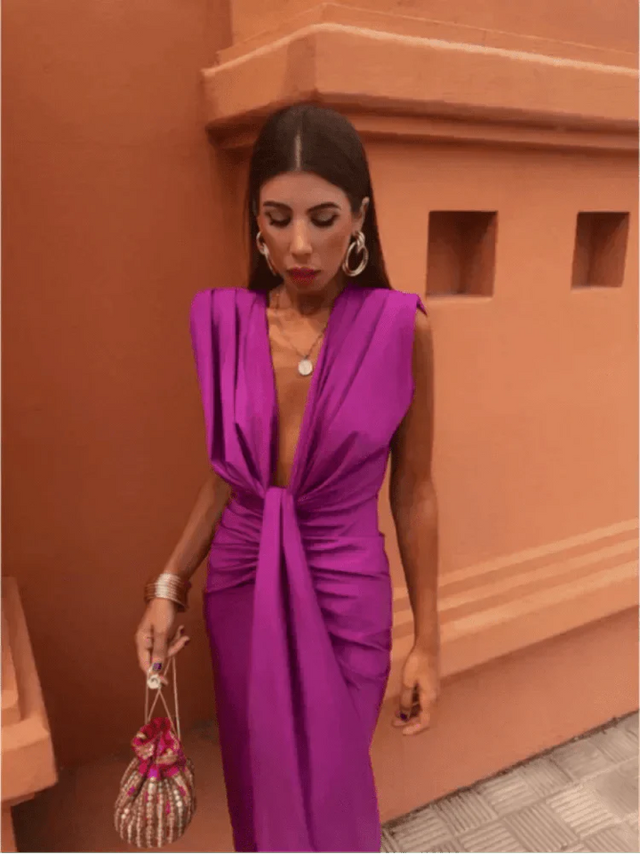 Sommerfeld | Elegantes Drapé-Kleid mit Taillenband