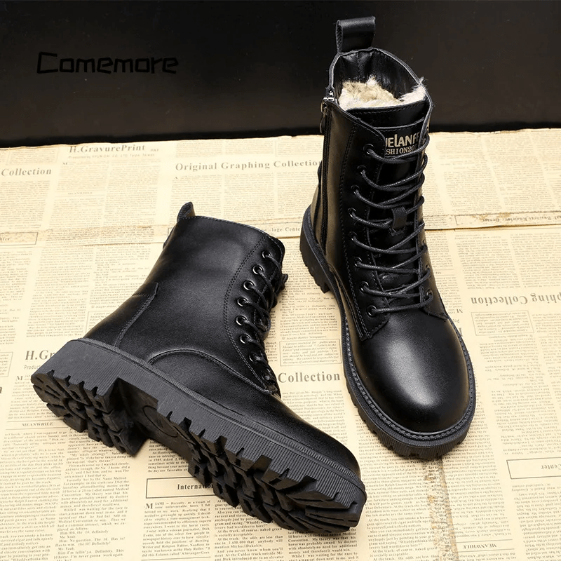 Sommerfeld™ | Elegante Winterstiefel aus schwarzem Leder