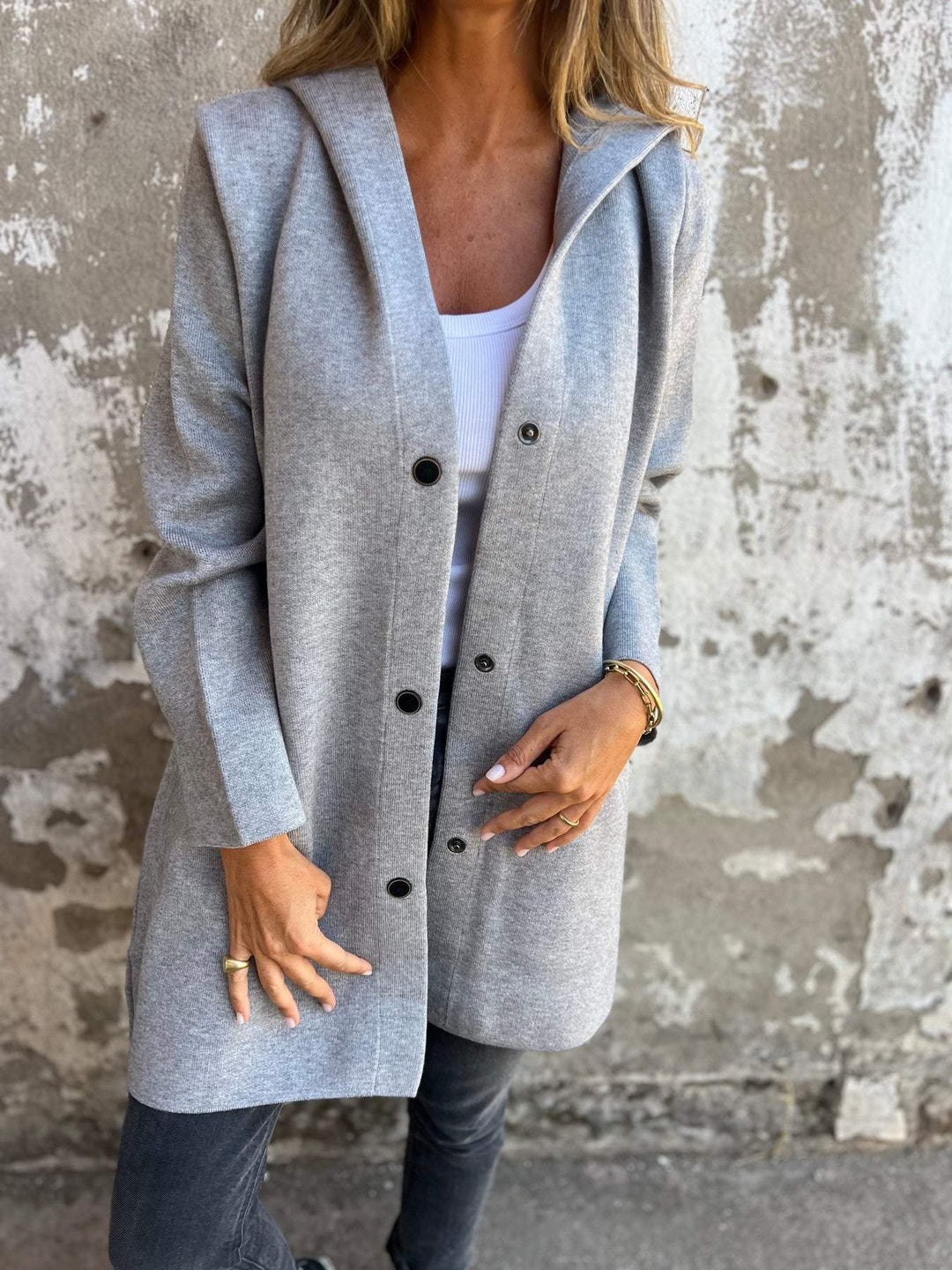 Sommerfeld | Langer Cardigan mit Kapuze für Damen (1 kaufen, 1 GRATIS dazu)