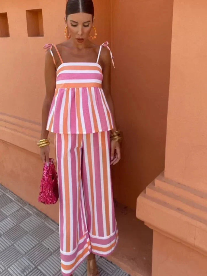 Sommerfeld | Gestreiftes Sommer-Set mit weiter Hose